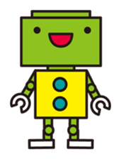 Simple and colorful robots sticker #5718330