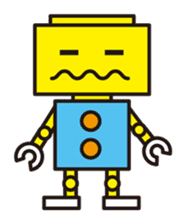 Simple and colorful robots sticker #5718331