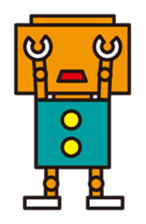 Simple and colorful robots sticker #5718332