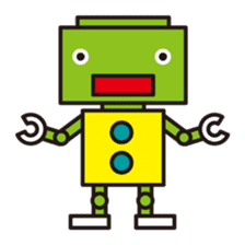 Simple and colorful robots sticker #5718333