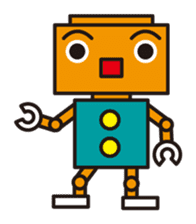 Simple and colorful robots sticker #5718334