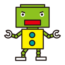 Simple and colorful robots sticker #5718335