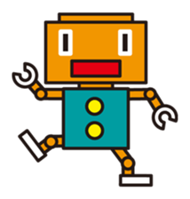 Simple and colorful robots sticker #5718336