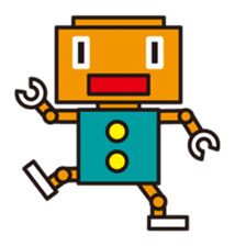 Simple and colorful robots sticker #5718336