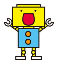 Simple and colorful robots sticker #5718337