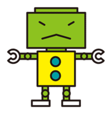 Simple and colorful robots sticker #5718339