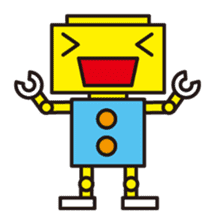 Simple and colorful robots sticker #5718340
