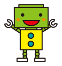 Simple and colorful robots sticker #5718342