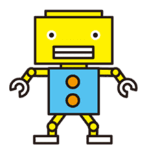 Simple and colorful robots sticker #5718343