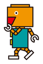 Simple and colorful robots sticker #5718344