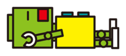 Simple and colorful robots sticker #5718345
