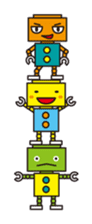 Simple and colorful robots sticker #5718347