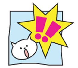 Words of white cat Kobe sticker #5718478