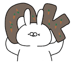 Carrot and white rabbit sticker #5718808