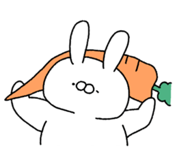 Carrot and white rabbit sticker #5718811