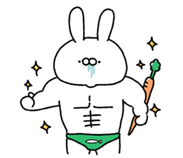 Carrot and white rabbit sticker #5718814