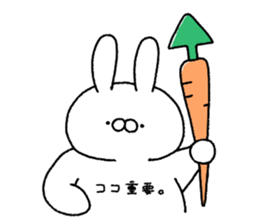 Carrot and white rabbit sticker #5718824