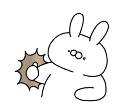 Carrot and white rabbit sticker #5718827