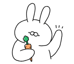 Carrot and white rabbit sticker #5718828