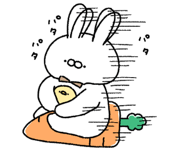 Carrot and white rabbit sticker #5718829