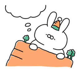 Carrot and white rabbit sticker #5718833