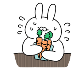Carrot and white rabbit sticker #5718836