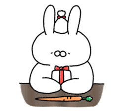 Carrot and white rabbit sticker #5718837