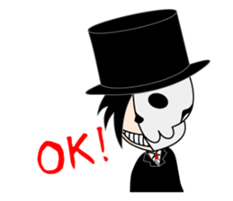 Half Skull and fellow monsters sticker #5719246