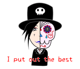 Half Skull and fellow monsters sticker #5719253