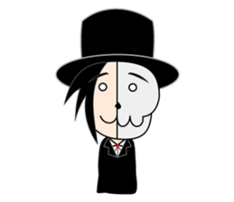 Half Skull and fellow monsters sticker #5719261