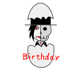 Half Skull and fellow monsters sticker #5719265