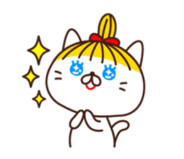 Blonde cat in Okayama sticker #5720075