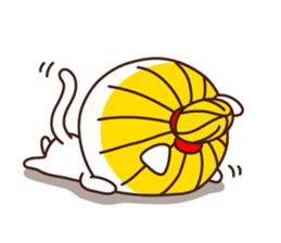 Blonde cat in Okayama sticker #5720084