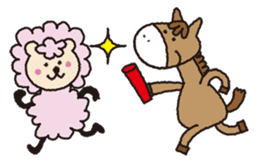 Cute sheep daily. (English version) sticker #5720170