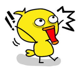 Yellow baby bird sticker #5722624