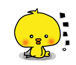 Yellow baby bird sticker #5722637