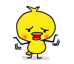 Yellow baby bird sticker #5722640