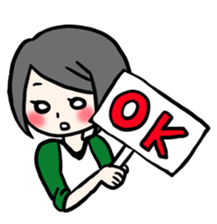 a calculating girl sticker #5723057