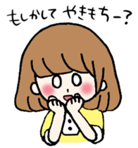 a calculating girl sticker #5723075