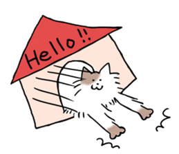 Bushy cat sticker #5723894