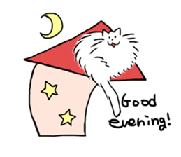 Bushy cat sticker #5723895