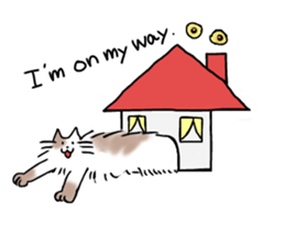 Bushy cat sticker #5723896