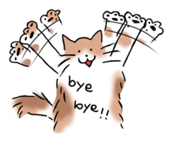 Bushy cat sticker #5723899