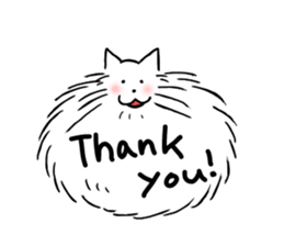 Bushy cat sticker #5723901