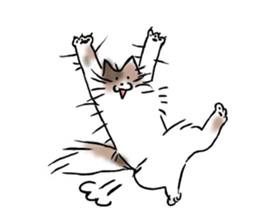 Bushy cat sticker #5723903