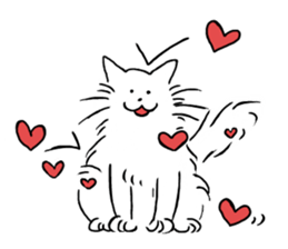 Bushy cat sticker #5723904