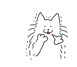 Bushy cat sticker #5723905