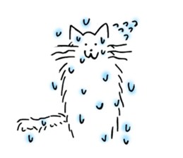 Bushy cat sticker #5723906