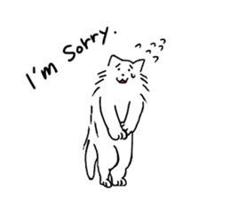 Bushy cat sticker #5723907