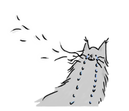 Bushy cat sticker #5723908